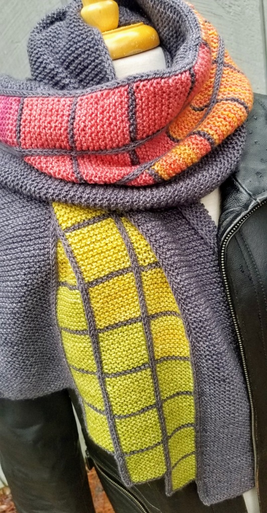 colorful wrap draped scarf-style